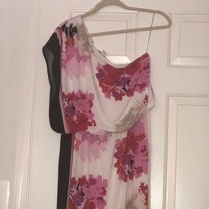 One shoulder floral dres